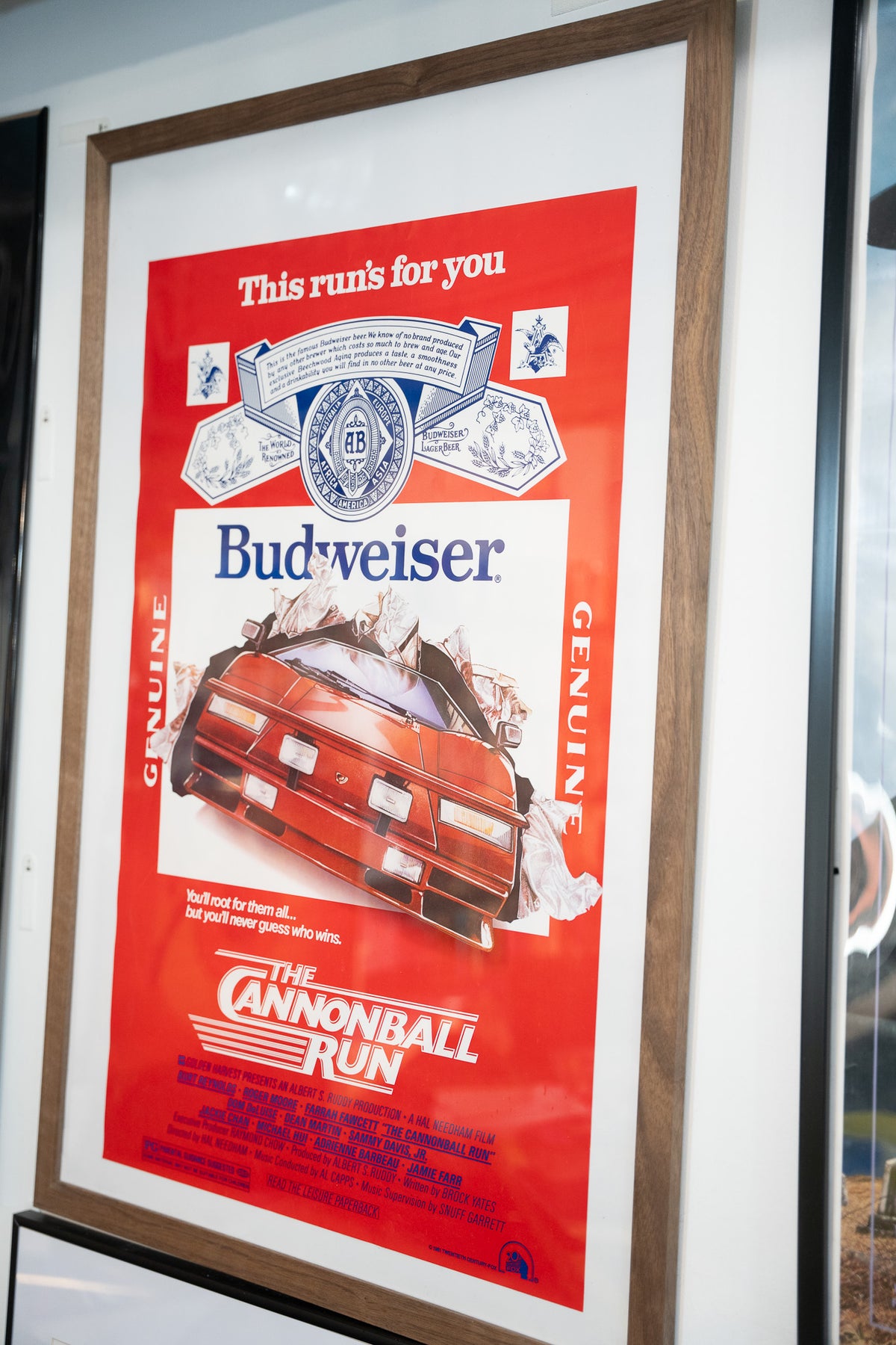 1981 The CannonBall Run Budweiser Movie Poster Promo