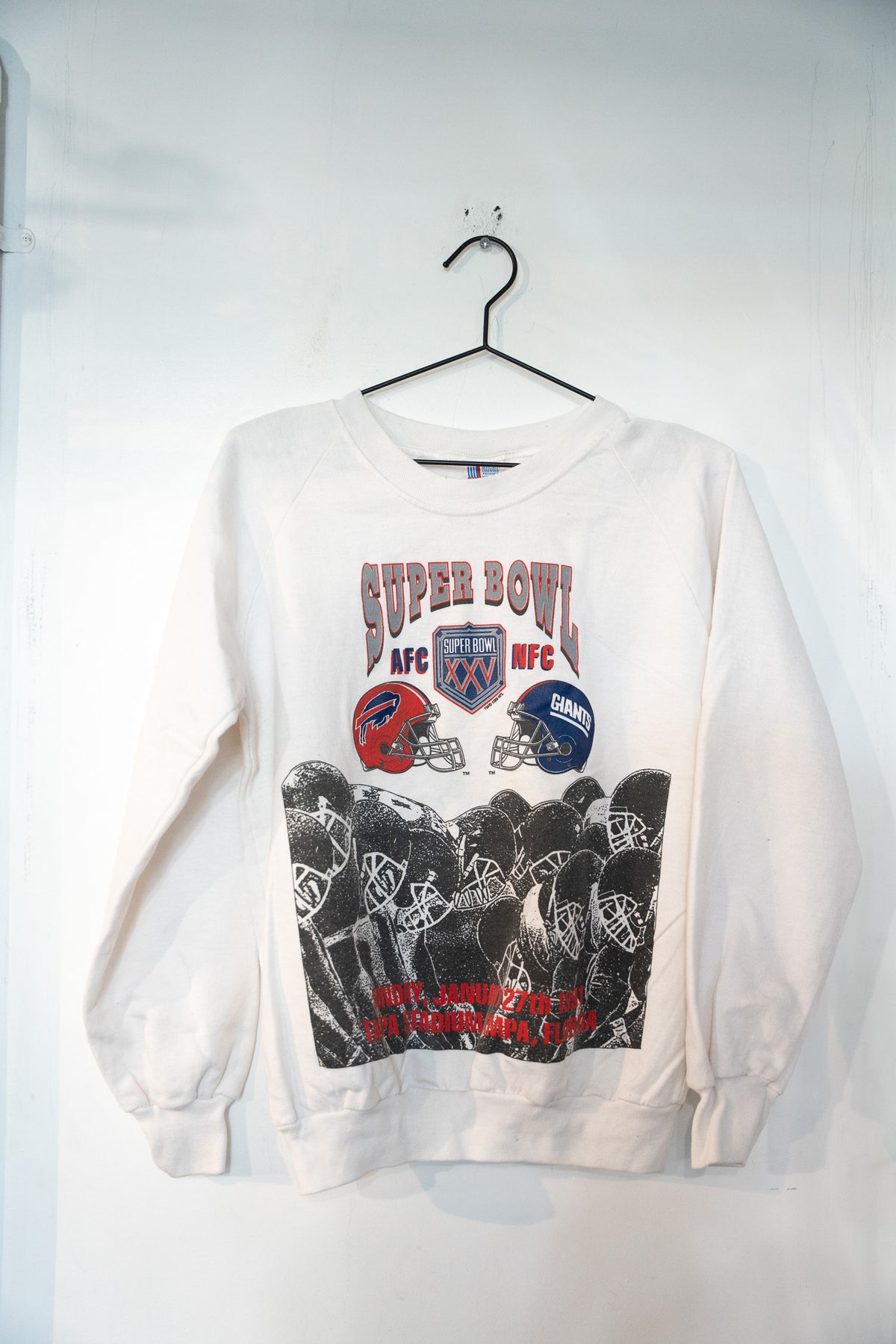 1989 Super Bowl XXV Buffalo Bills vs New York Giants Sweater Size Medium