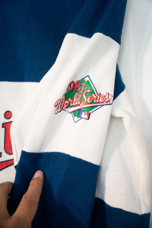 1987 Nutmeg Mills Minnesota Twins World Series Sweater Size Large - Keep It Classic
