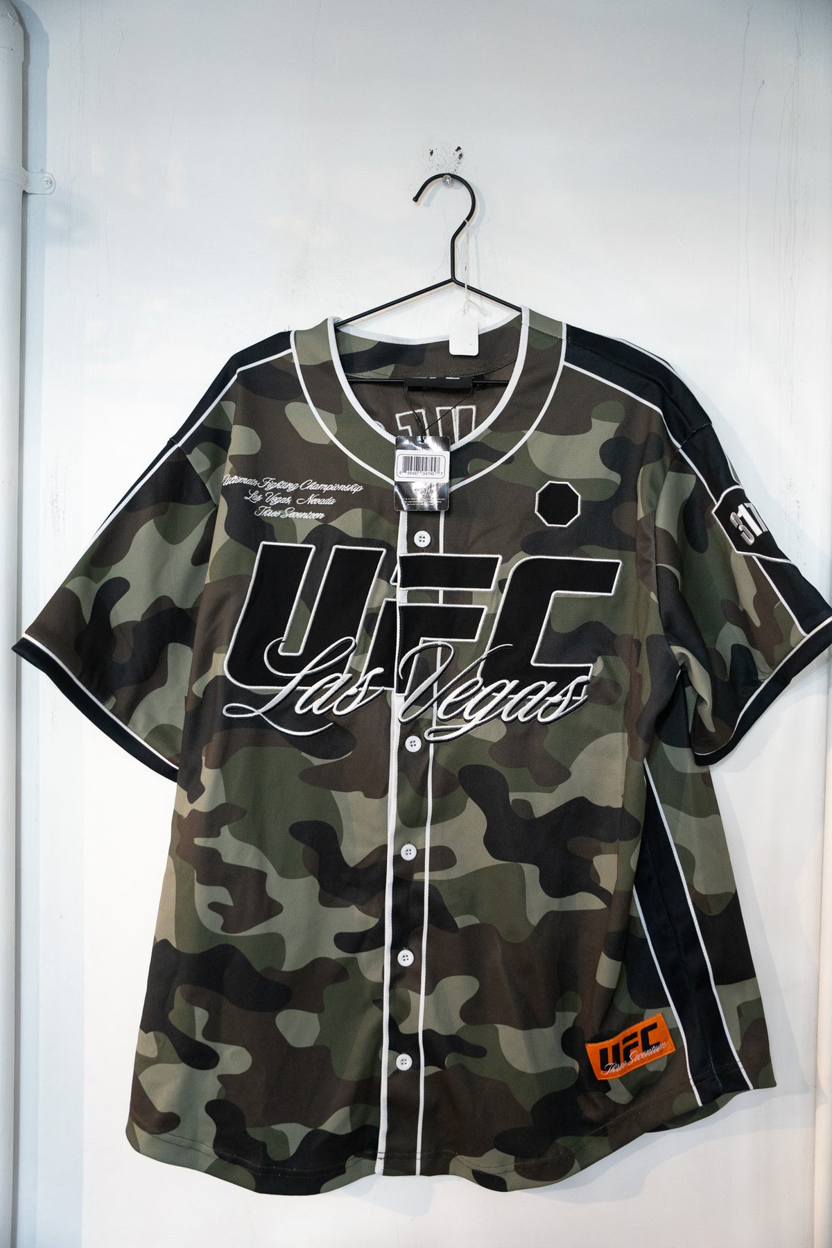 UFC 317 Las Vegas Baseball Camo Jersey Size XXL
