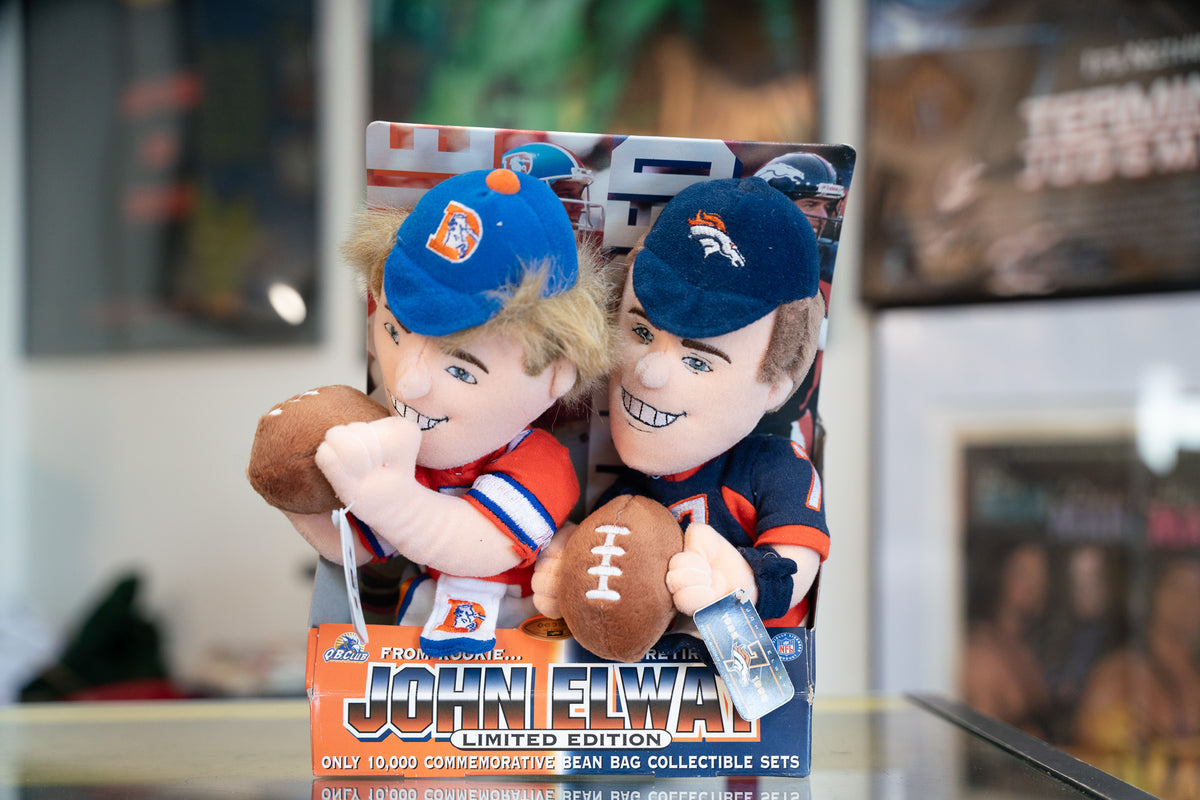 John Elway Denver Broncos Commemorative Bean Bag Collectible Set