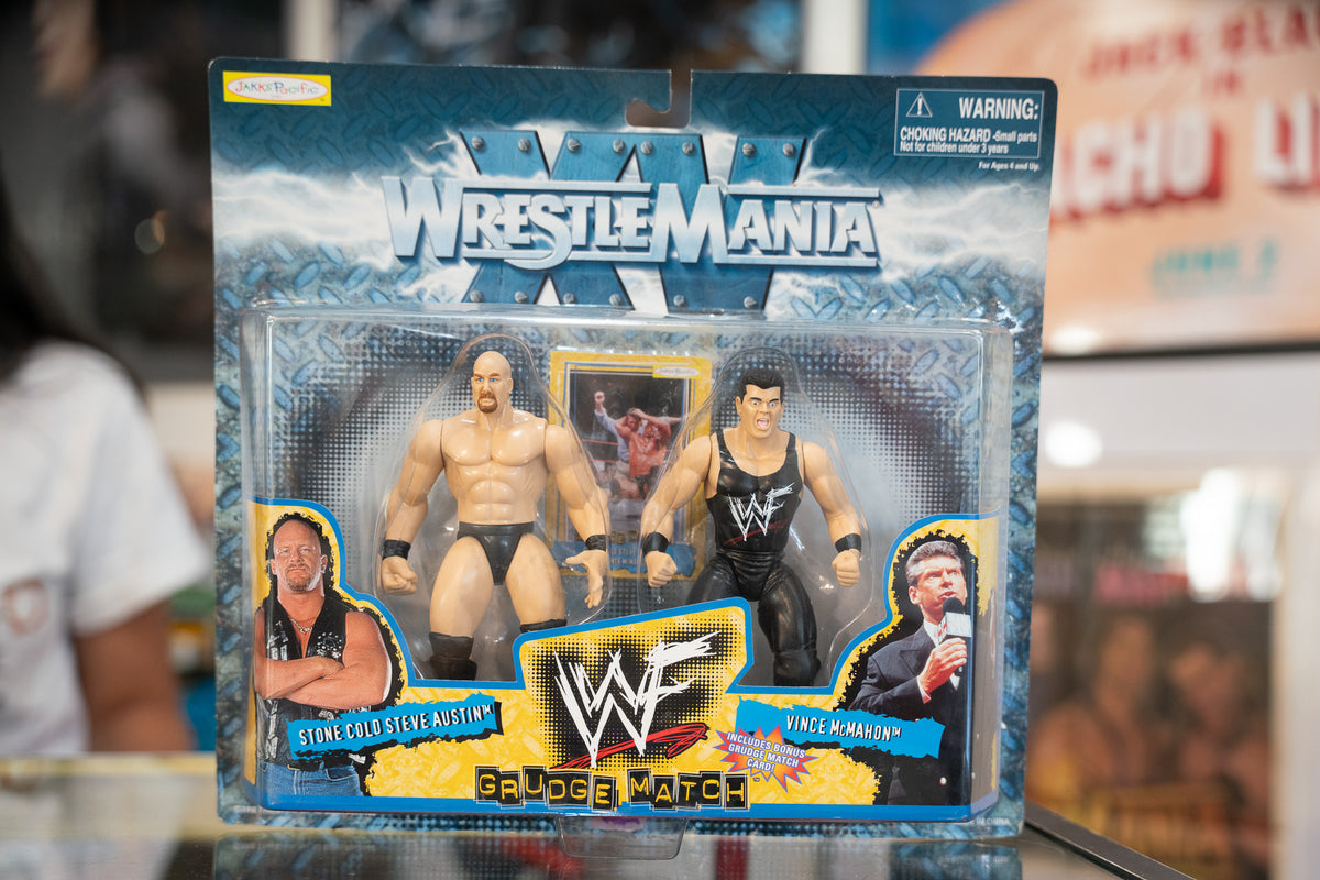 1998 Wrestlemania XV Stone Cold Steve Austin VS Vince McMahon Jakks Pacific Wrestling Figures