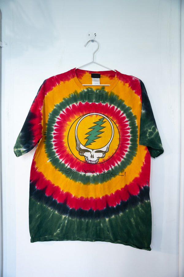 Vintage Grateful Dead Steal Your Mind Liquid Blue Shirt Size Large