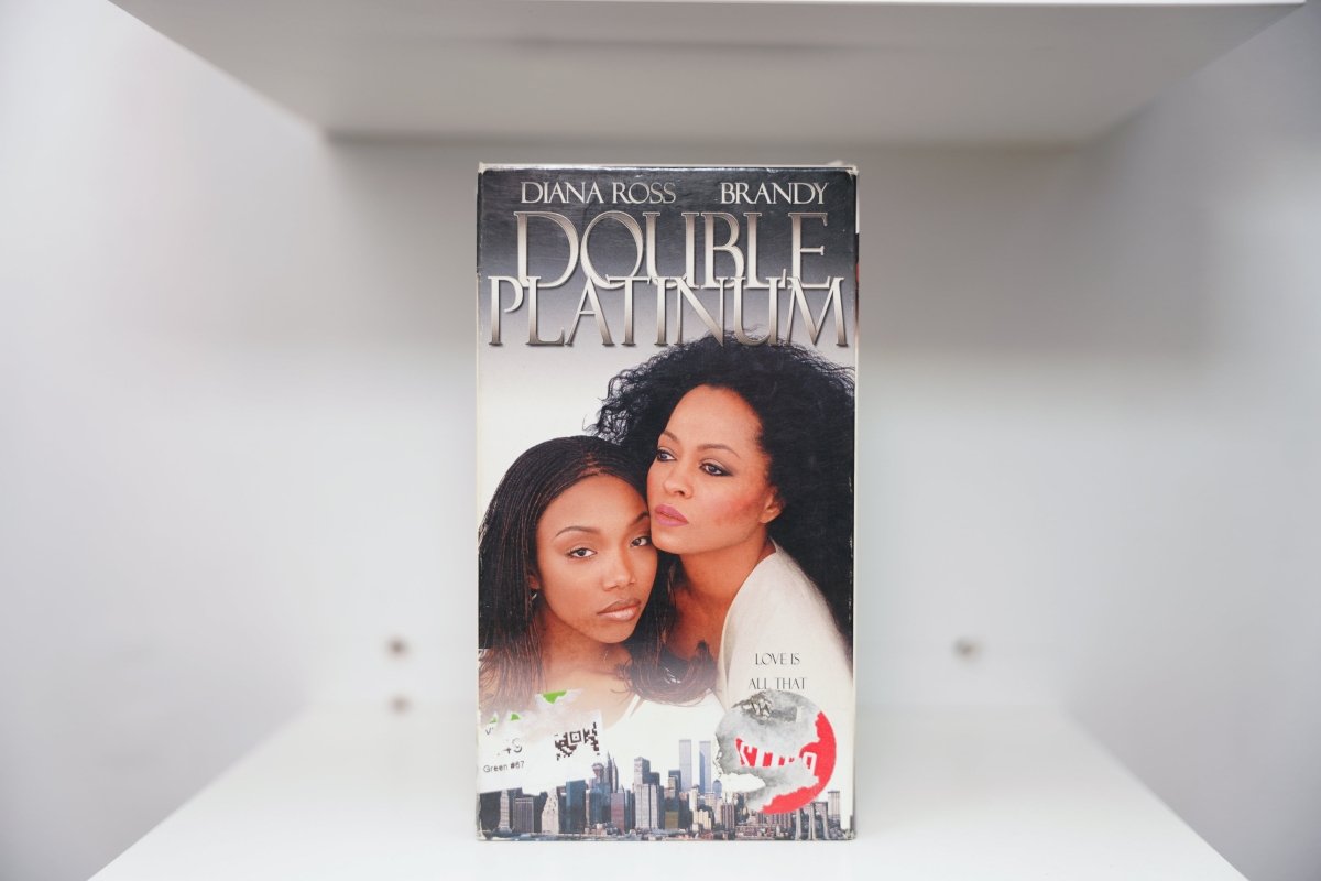 VHS Double Platinum Brandy braids Diana Ross hair NYC skyline DIANA ROSS BRANDY DOUBLE PLATINUM metallic text Love Is All That