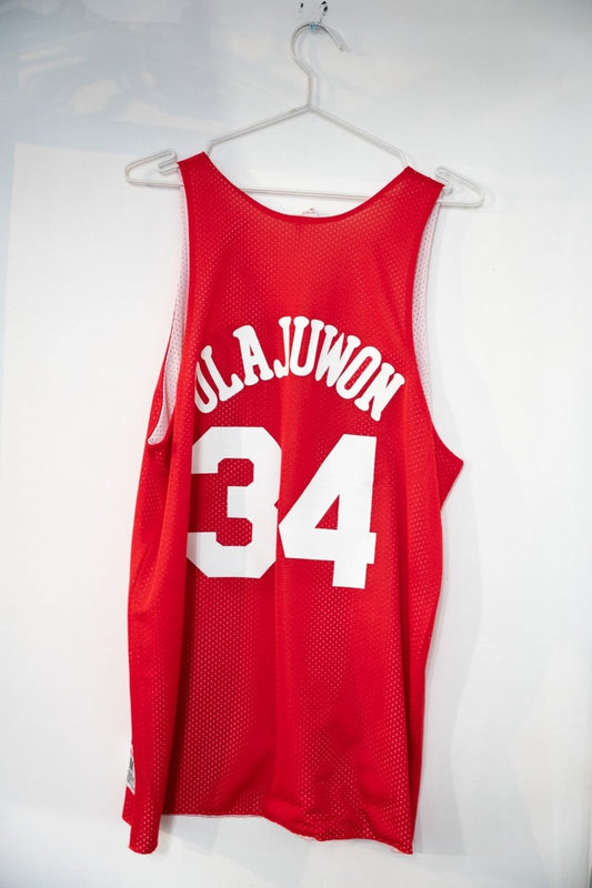 Hakeem Olajuwon Houston Rockets Reversible Mitchell & Ness Practice Jersey Size M - Keep It Classic