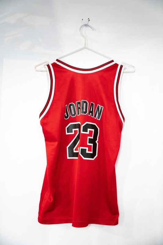 Michael Jordan Chicago Bulls Champion Red Jersey Size 14 - 16 - Keep It Classic