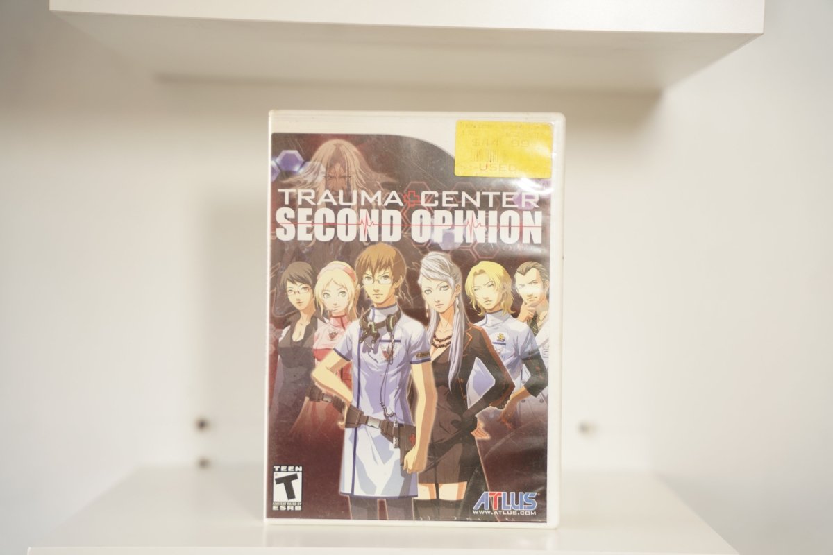 Nintendo Wii Trauma Center Second Opinion case anime doctors nurses TRAUMA CENTER heartbeat SECOND OPINION text Atlus Teen sticker