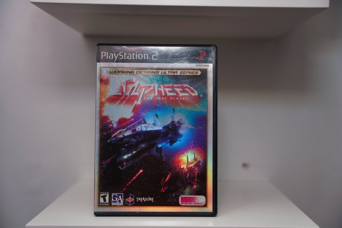 PS2 Silpheed The Lost Planet CIB case spacecraft colorful space battle Working Designs Ultra Series SILPHEED text Treasure Game Arts Teen