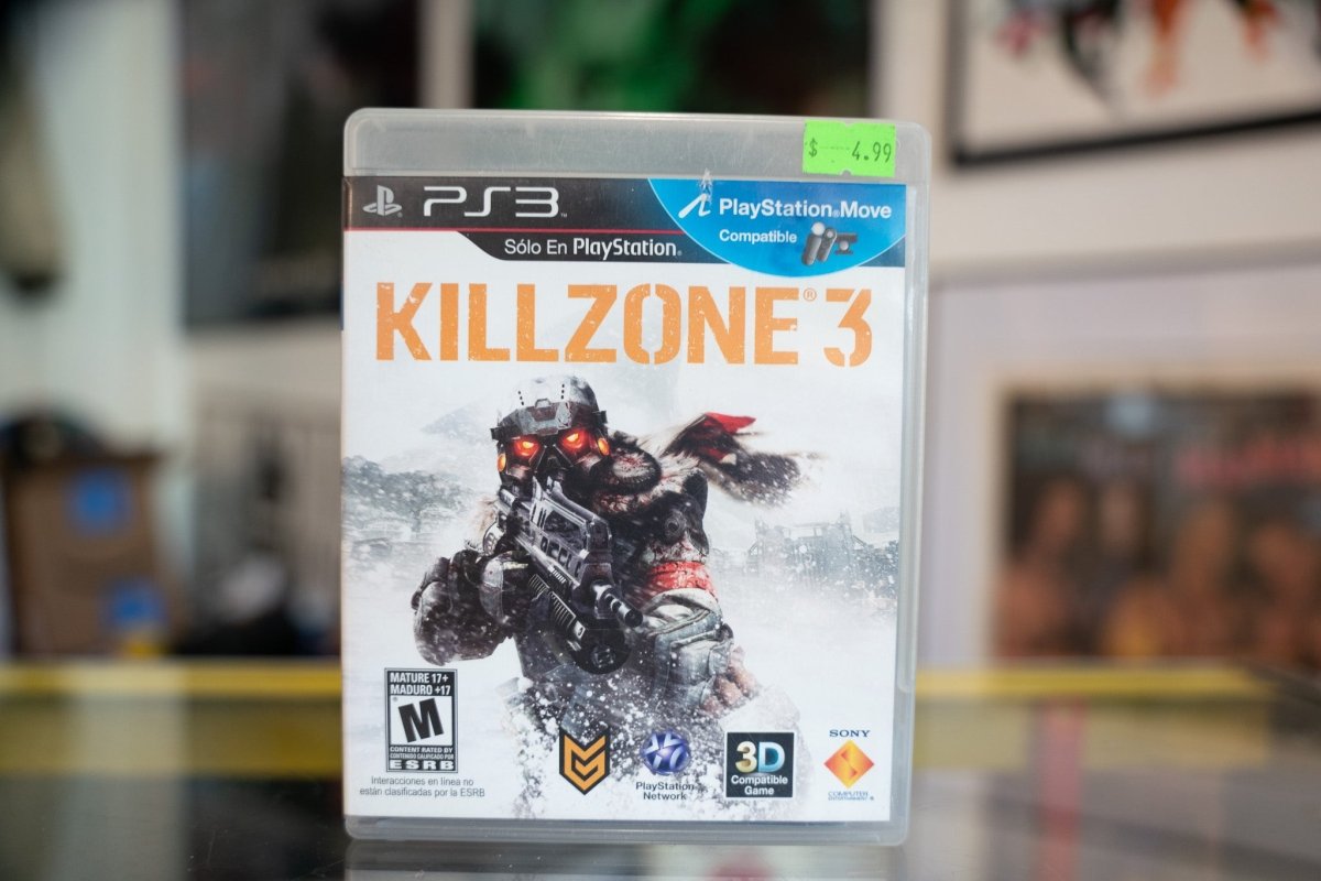 Sony PlayStation Killzone 3 PS3 game case showing cover art with soldier in tactical gear against blue-toned background, 2011