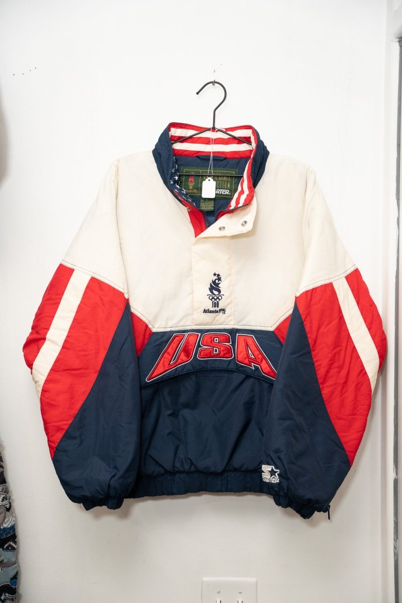 Team USA 1996 Olympics Games Pullover Starter Jacket - Keep It Classic
