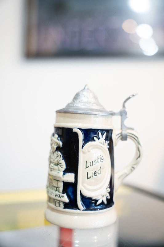 Vintage German Antique Mini Beer Stein Froh Gemut - Keep It Classic