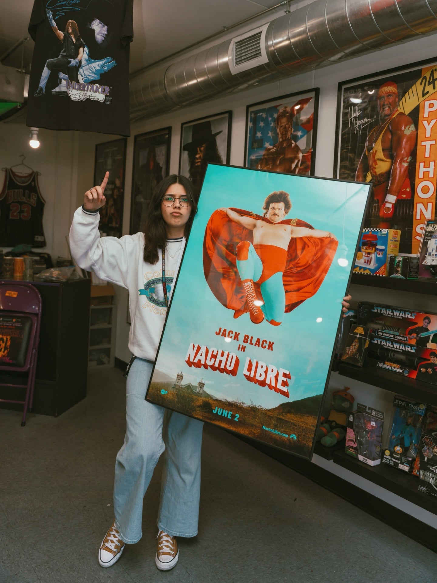 An Original 2006 Nacho Libre Movie Theater Poster Rolled In