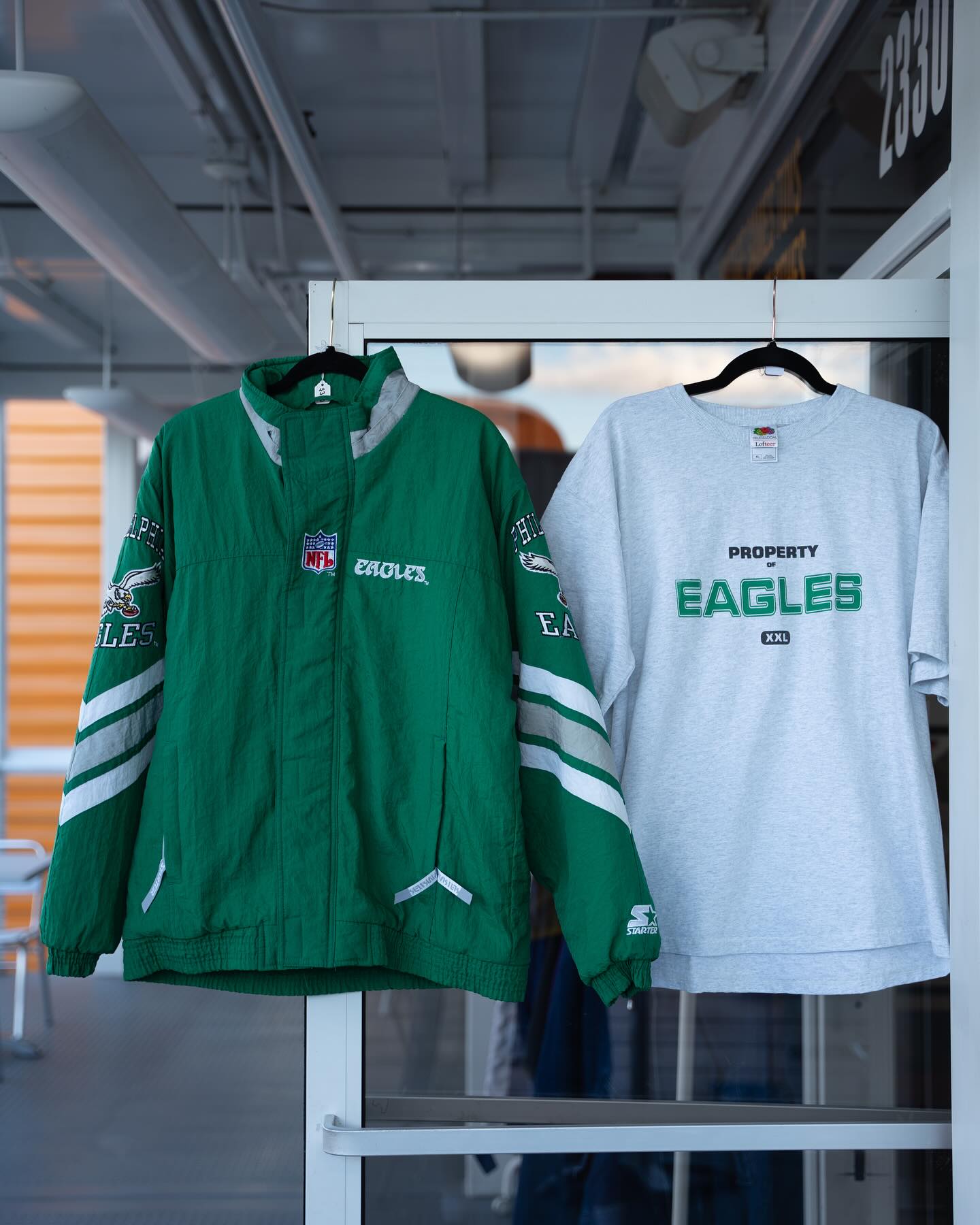 Rare 90s Starter Philadelphia Eagles Kelly Green puffer jacket at Keep It Classic