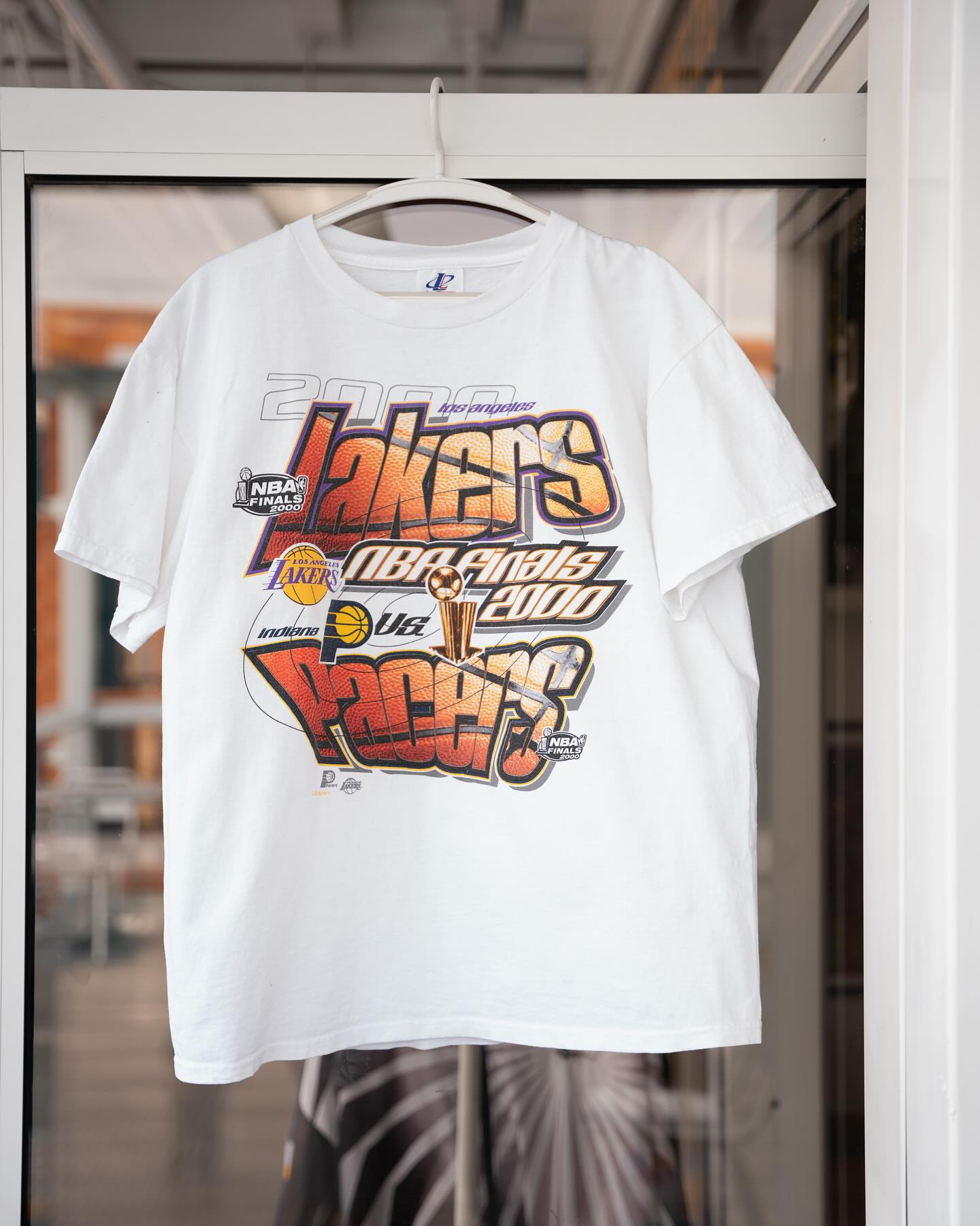 Vintage NBA championship t-shirt at Keep It Classic — 2000 Lakers vs Pacers Finals