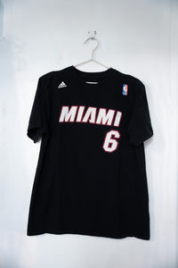 Vintage Adidas Miami Heat LeBron James Shirt Size Large