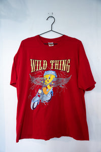 90s Looney Tunes Wild Thing Tweey Bird Motorcycle Shirt Size XL