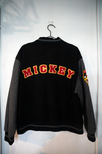 Vintage Disney Mickey Mouse Varsity Jacket Bomber Letterman Coat Disneyland Size Large
