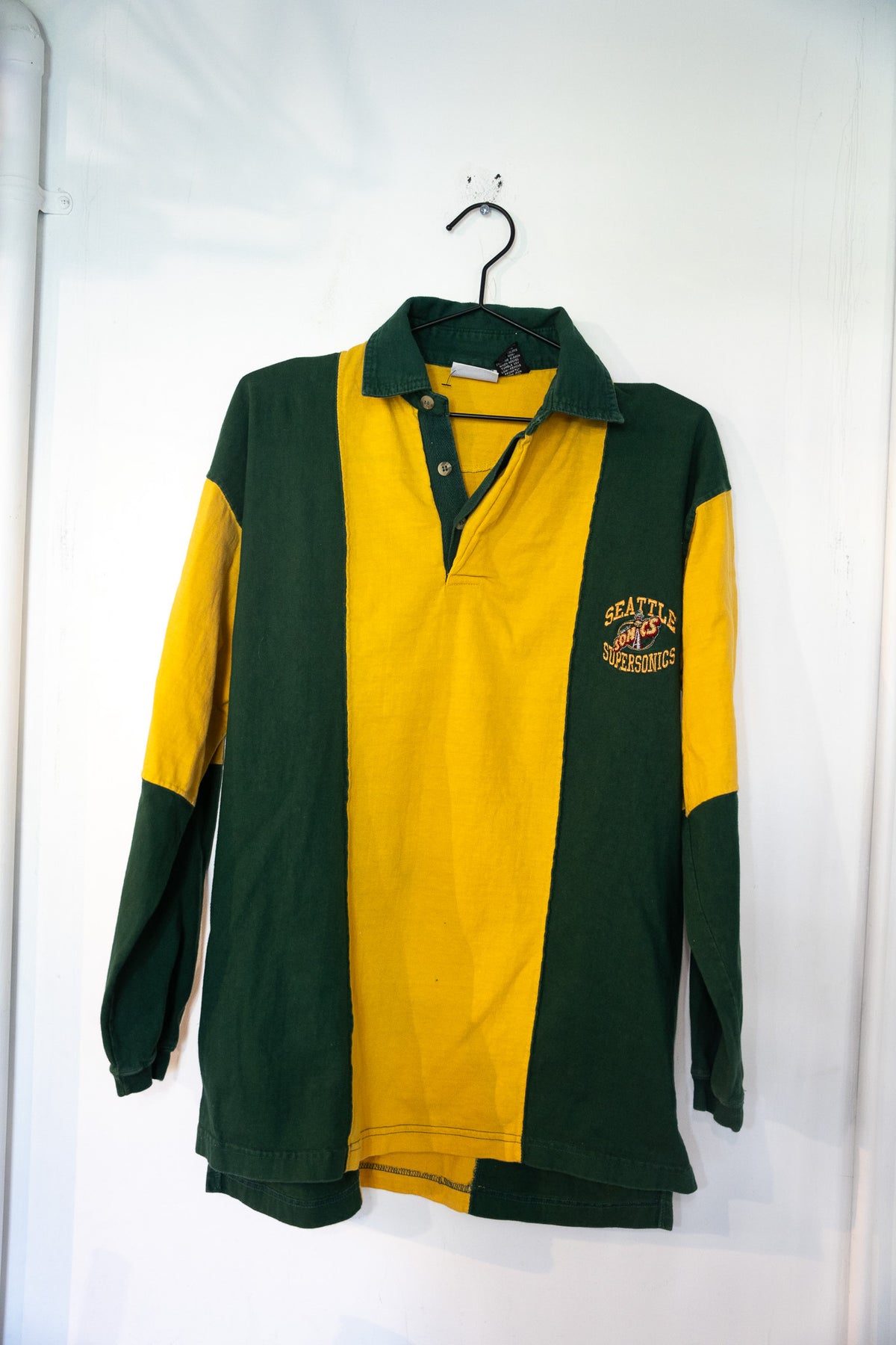90s Pro Edge Seattle SuperSonics LS Polo Size Med