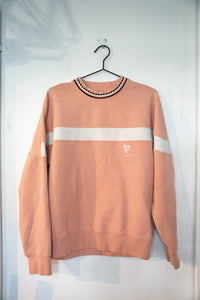 Vintage Stussy Peach Pink Crewneck Sweatshirt – Embroidered Logo Size Medium