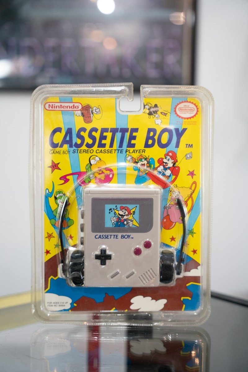Sealed 1993 Nintendo Cassette Boy Game Boy shaped stereo cassette tape player original blister pack Mario Luigi Yoshi artwork headphones included