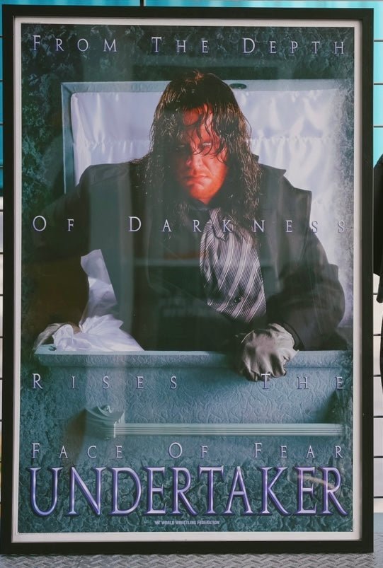 1993 WWF Titan Sports The Undertaker Faces of Fear Poster