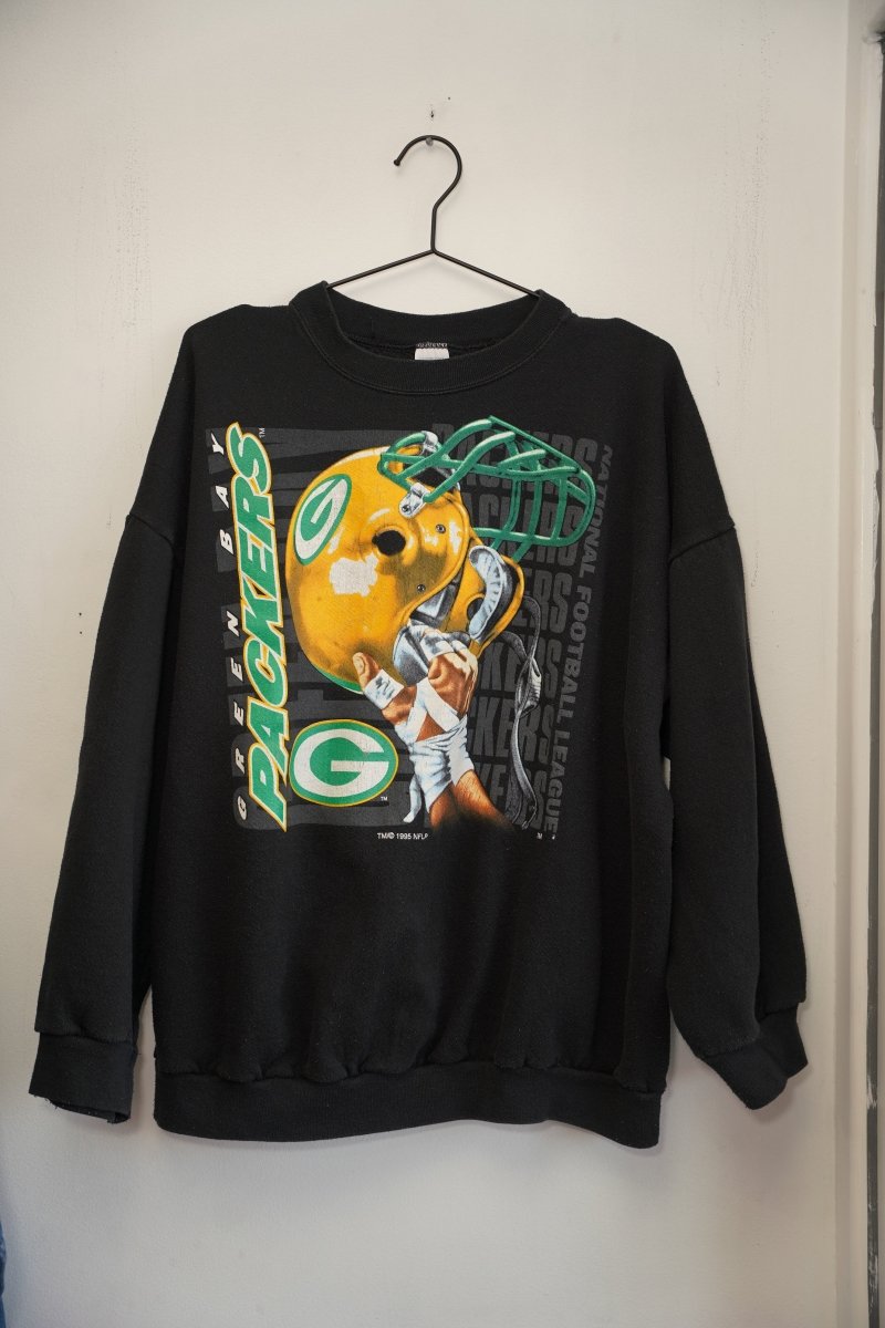 1995 Logo 7 Green Bay Packers Helmet Sweater XXL - Keep It Classic