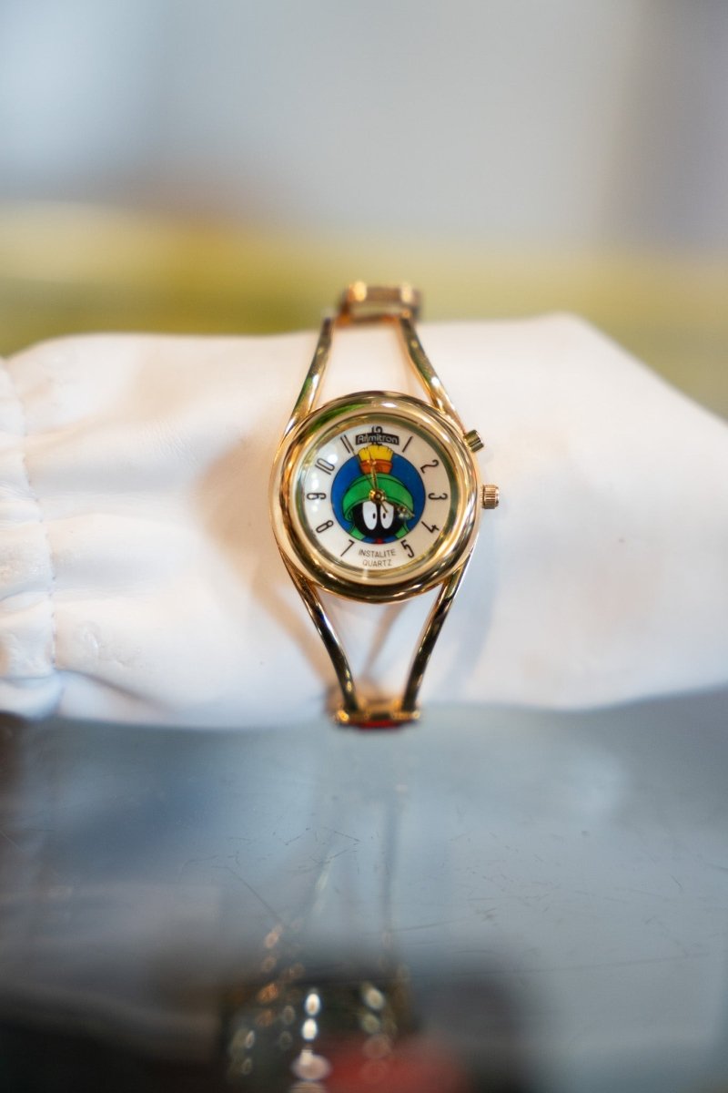 1995 Marvin Martian Armitron Gold Bangle Watch
