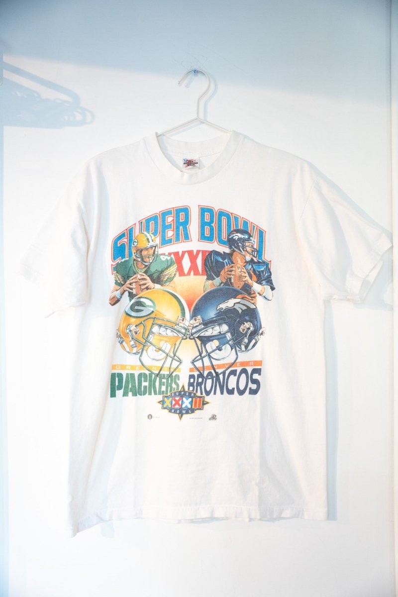 1997 Super Bowl XXXII Farve v Elway Shirt Size Large - Keep It Classic