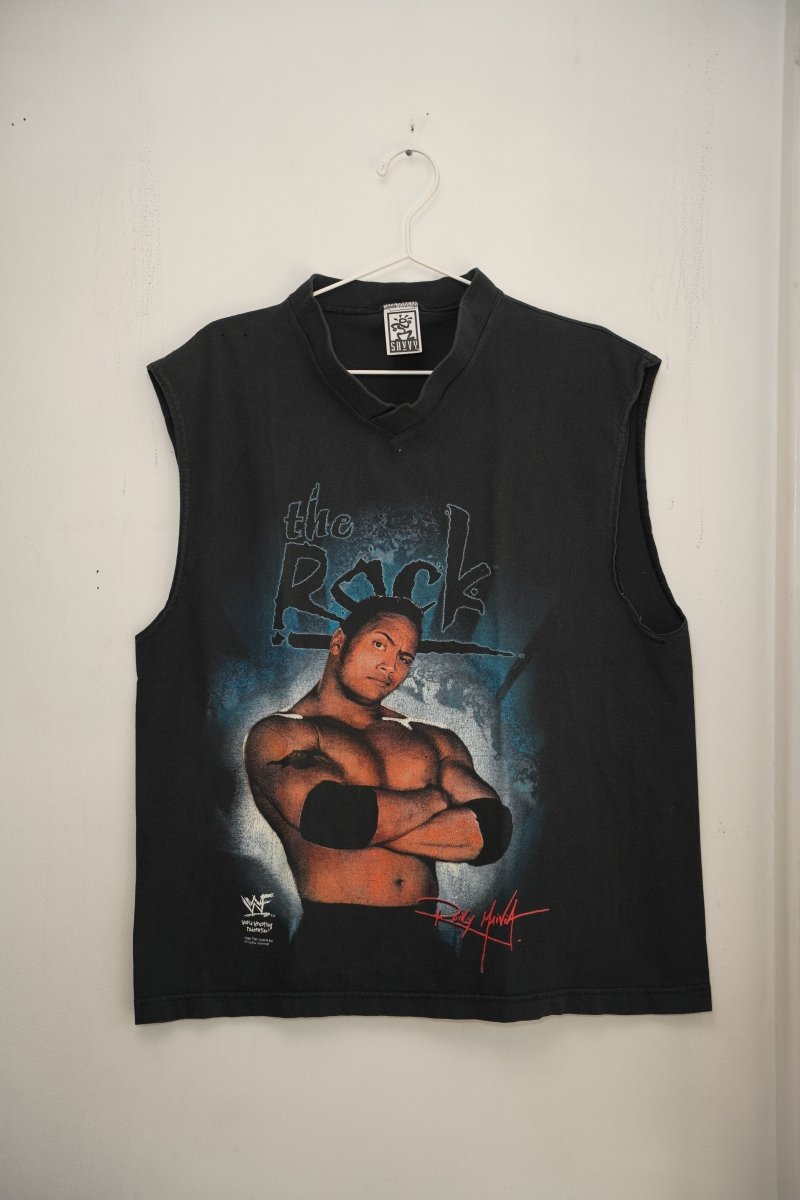 1998 WWF The Rock Cut Sleeve Shirt - Keep It Classic