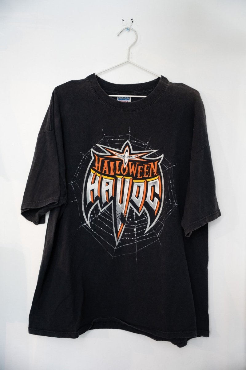 WCW 1999 Halloween Havoc Las Vegas wrestling event t-shirt in size XXL, black cotton with printed graphics