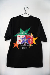 WCW 1999 The Great American Bash crew t-shirt, size XL, featuring gray fabric with printed event graphics and text on front
