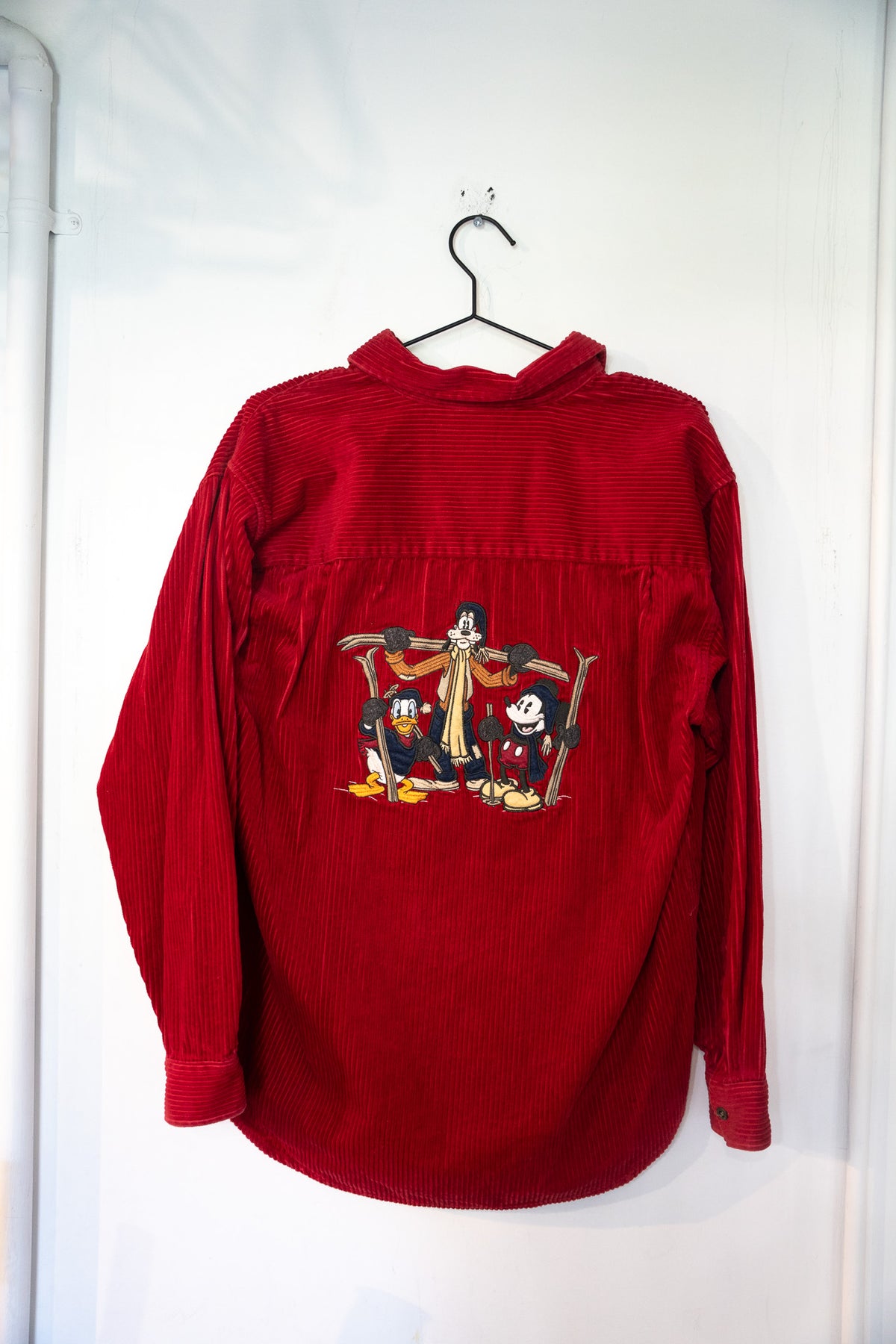 90s Disney Store Corduroy Button Up Long Sleeve Shirt Size Small