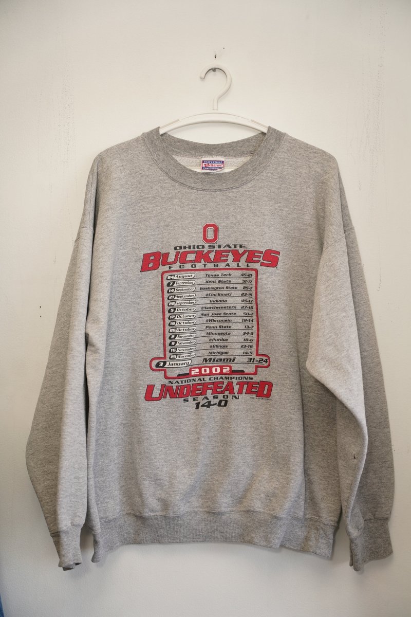 2002 Ohio State Buckeyes National Champions Undefeated Sweater - Keep It Classic