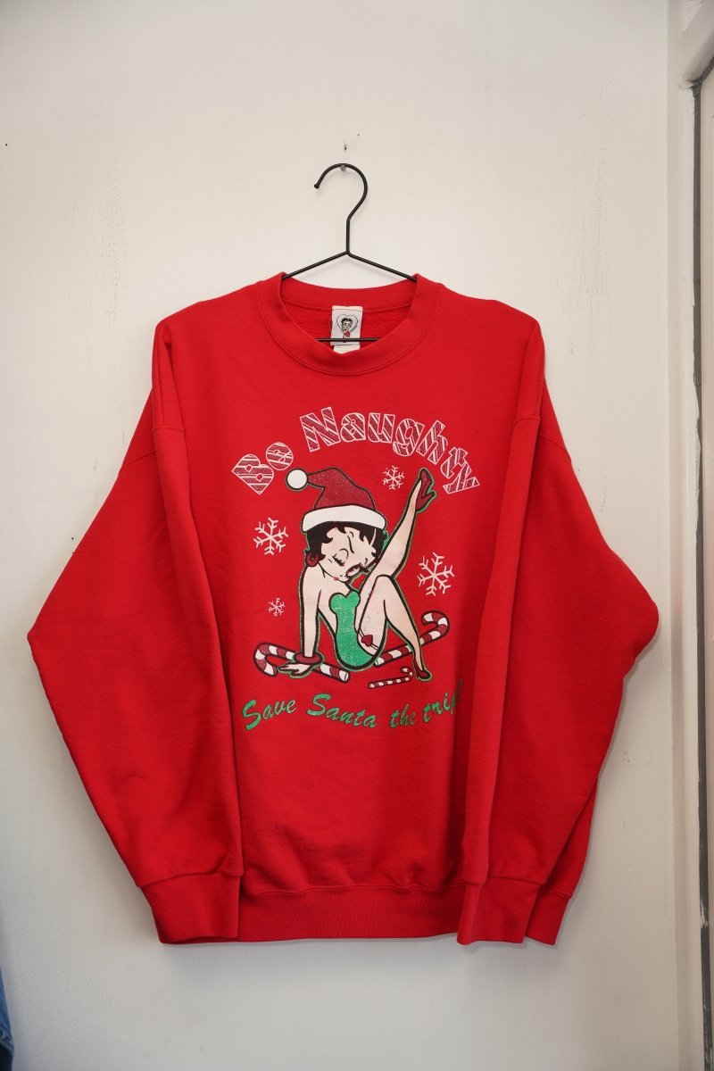 2004 Betty Boop Christmas Be Naughty Christmas Sweater - Keep It Classic