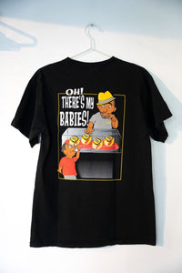 NBA 2009 graphic t-shirt featuring Kobe, Lil Dez, and LeBron text design, size medium, displayed flat against white background
