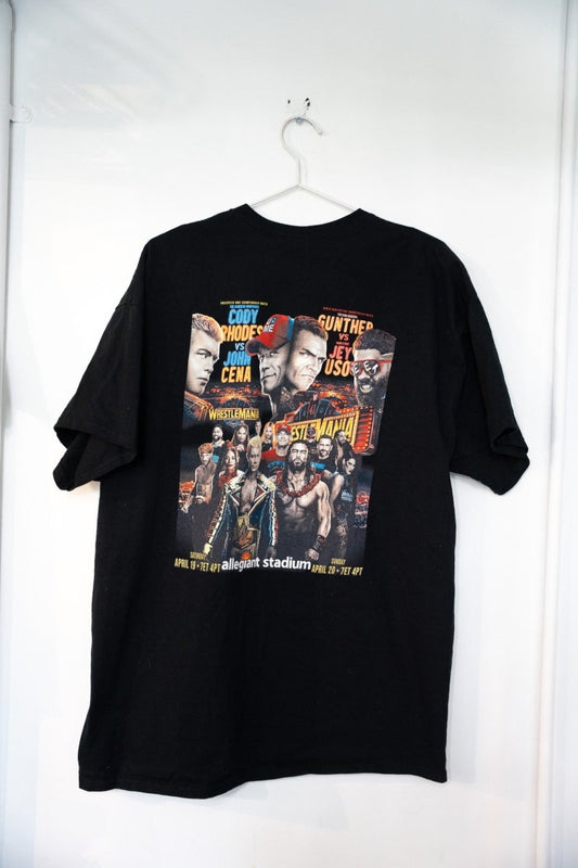 WWE WrestleMania 41 t-shirt in XXL size, 2025 event merchandise with graphic design on front