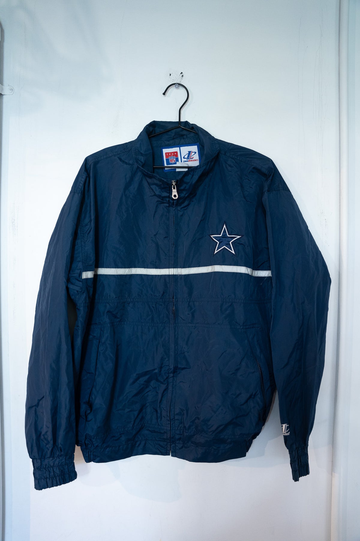 90s Logo Athletic Dallas Cowboys Windbreaker Jacket Size Med