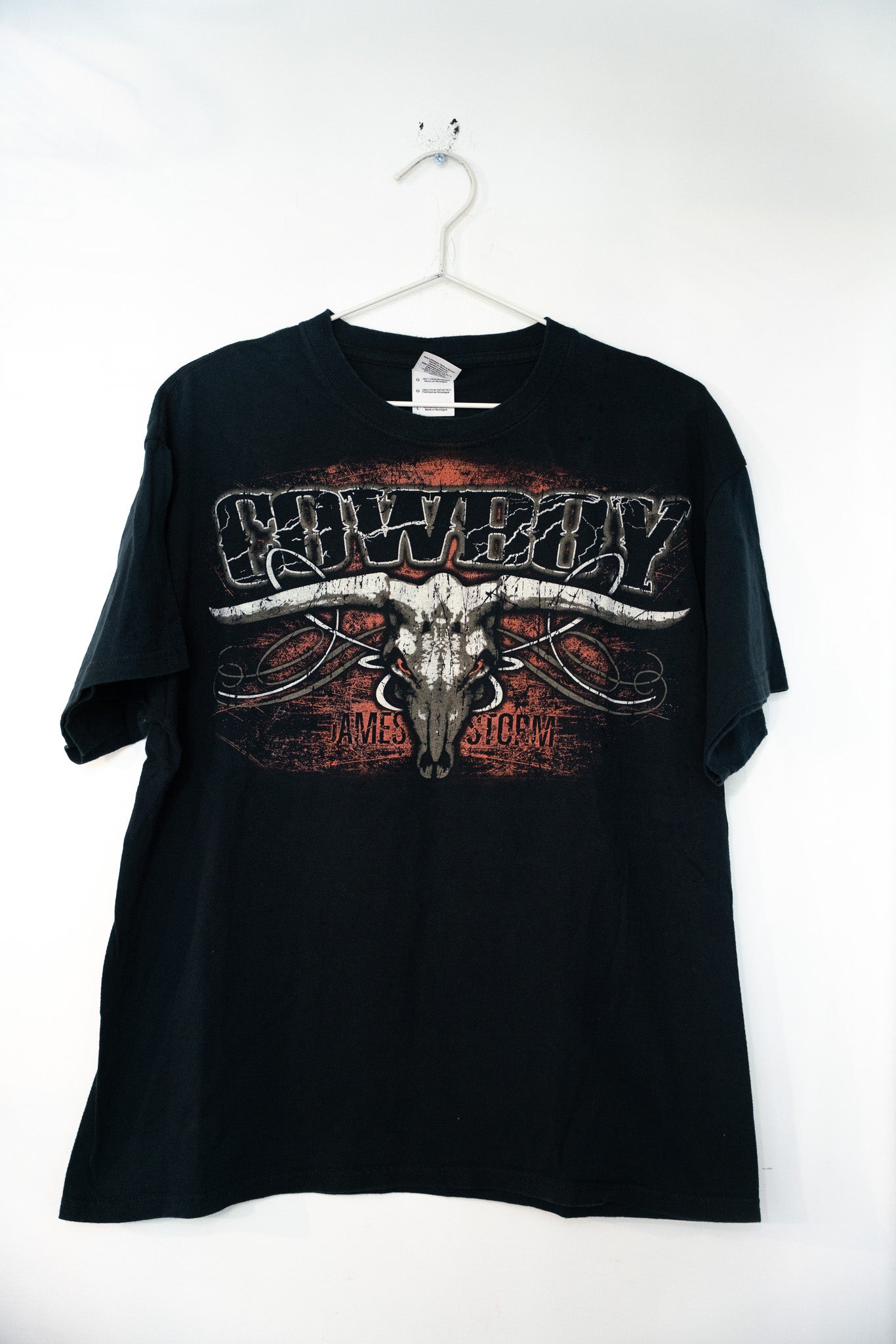 Vintage TNA Wrestling Cowboy James Storm Shirt Size Large