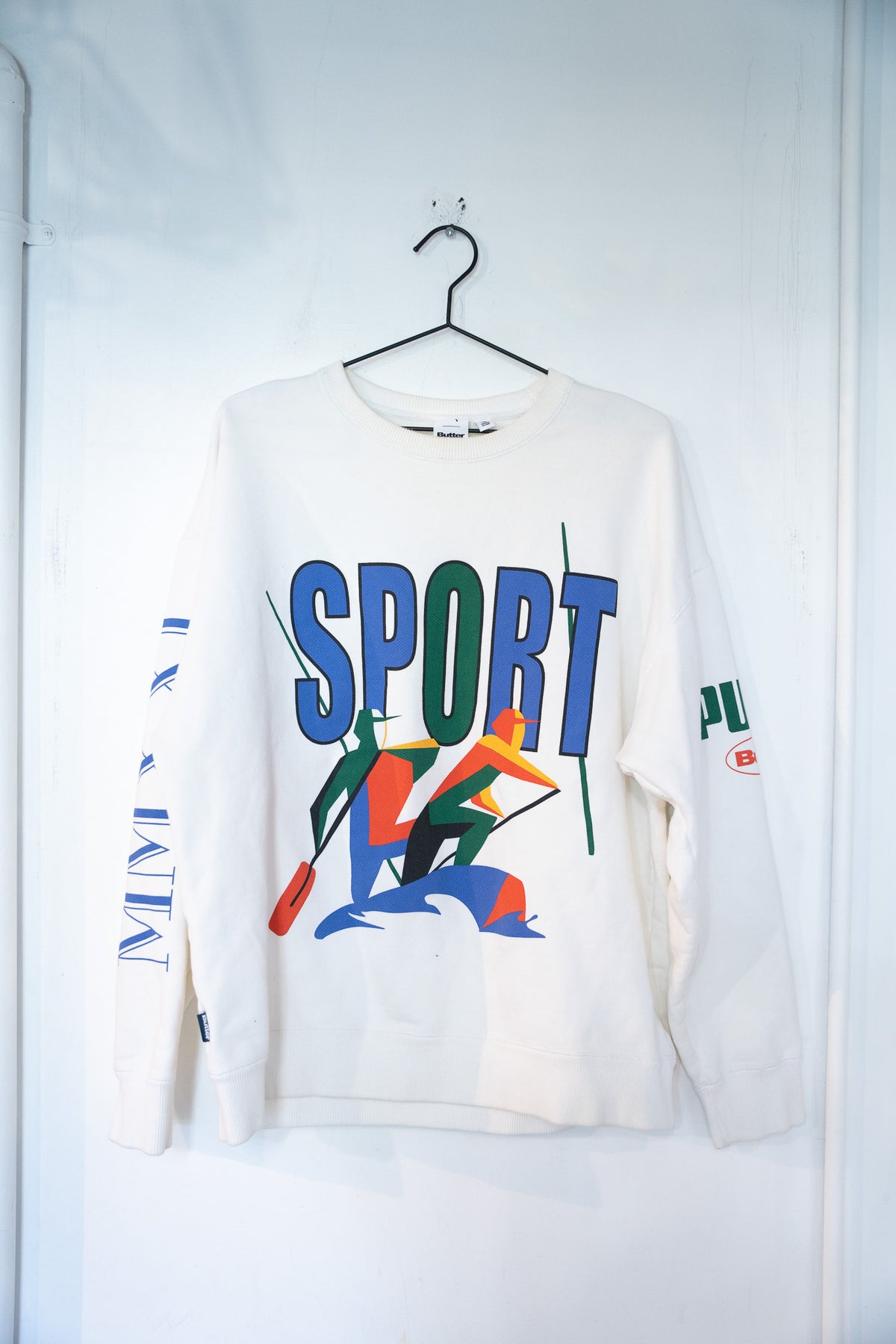 Vintage PUMA Butter Clothing Brand Sports Sweatshirt Size Large