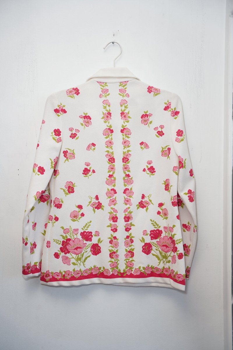 70s Flower Zip Up Long Sleeve - Keep It Classic