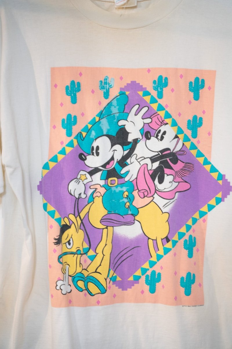 80s Disney Mickey Mouse Western Themed Shirt Size Large - additional view - Keep It Classic Las Vegas