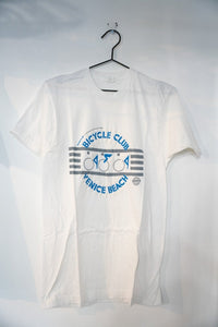 Mammoth Bicycle Club Venice Beach t-shirt from the 1980s, size medium, displayed flat against white background showing front graphic print