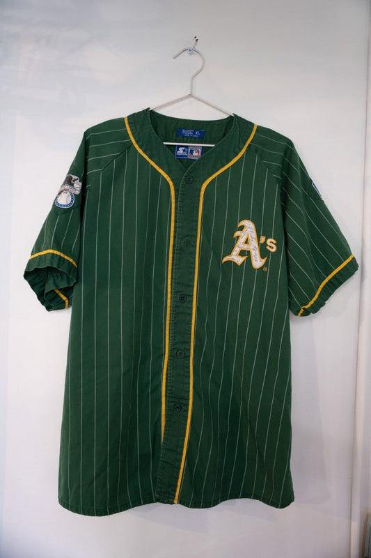 80s Vintage Oakland Athletics Starter Jersey Size X - Large - Keep It Classic