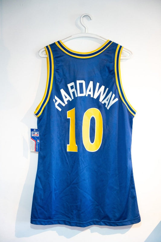 90s Champion Golden State Warriors Tim Hardaway Autographed Jersey Size 44 W Original Tag - Keep It Classic