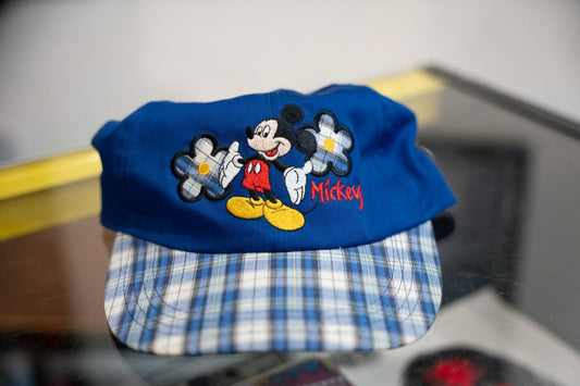 90s Disney Mickey Mouse Plaid Kids Hat - Keep It Classic