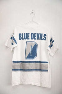Salem Sportswear Duke Blue Devils graphic tee from the 1990s with navy blue fabric and printed logo design on front
