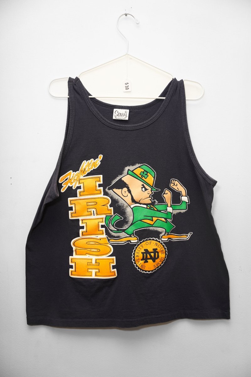 90s Savvy Notre Dame Fighting Irish Tank Top Large - Keep It Classic