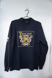 Vintage Ireland Noble Erin Island Of Kings Long Sleeve Shirt Size Large