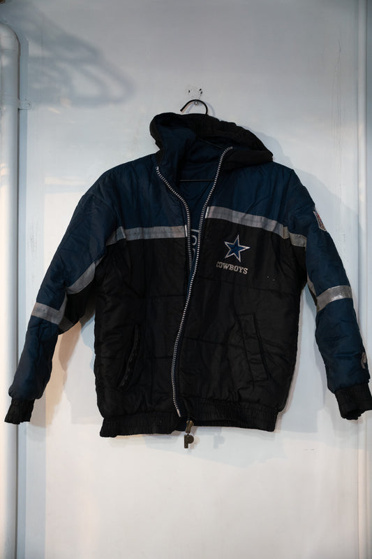 90s Kids Pro Player Dallas Cowboys Reversible Puffer Jacket
