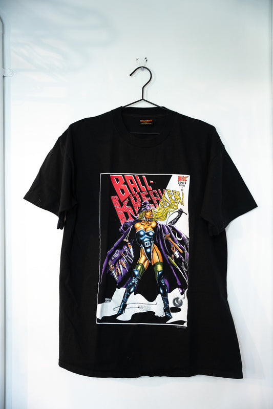 1995 Brockum AC/DC Ballbreaker Comic Shirt Black Men XL 90s Single-Stitch Shirt Size XL